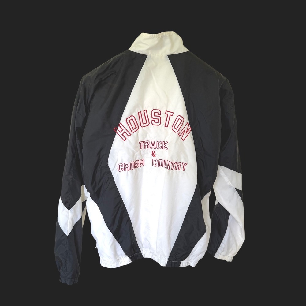 80's Nike Houston Track Cross Country Windbreaker Jacket Medium Distressed‎ Zip